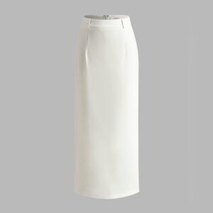 Elegant Slit Back Maxi Skirt Without Belt